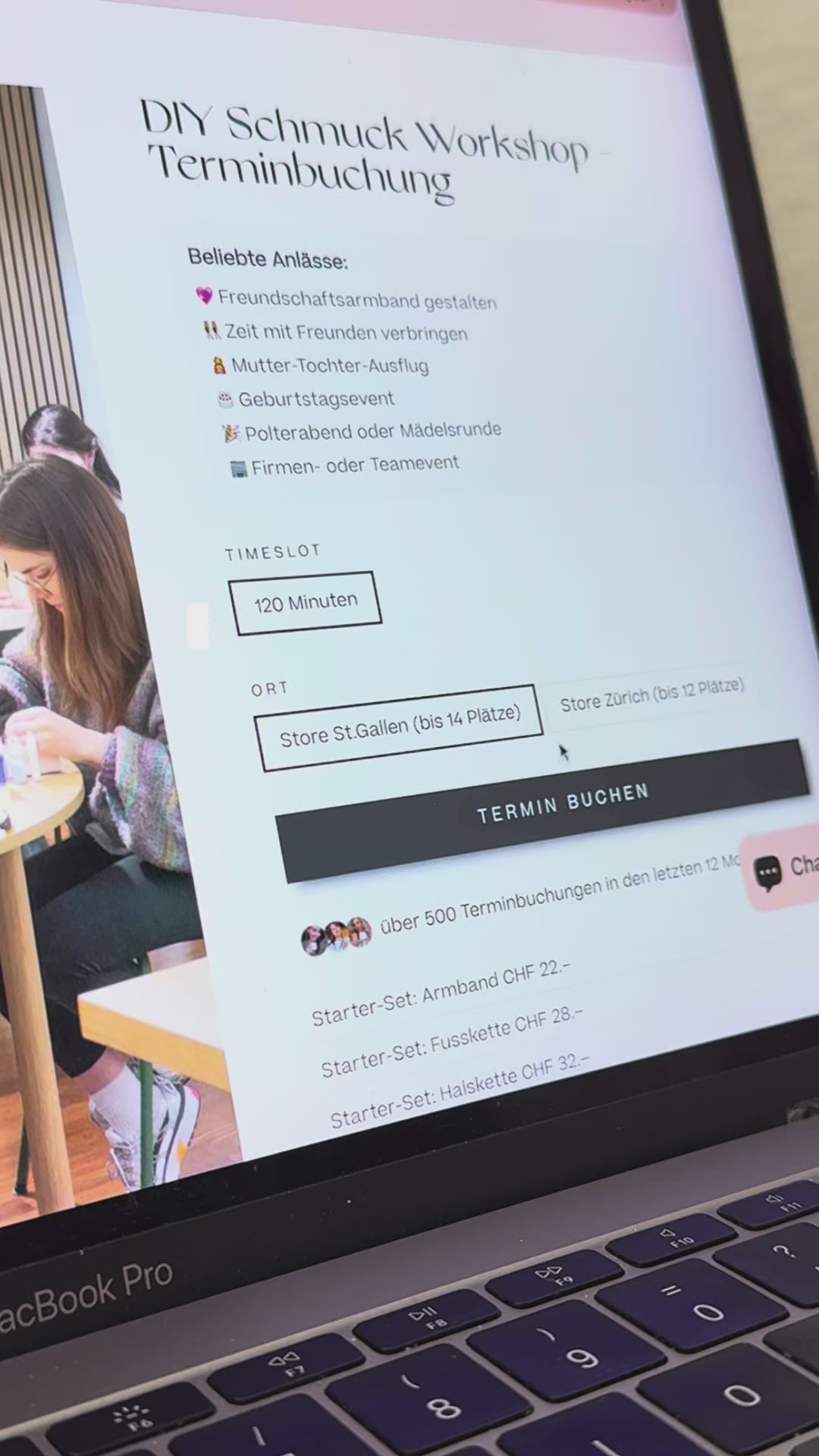 DIY Schmuck selber herstellen - Terminbuchung