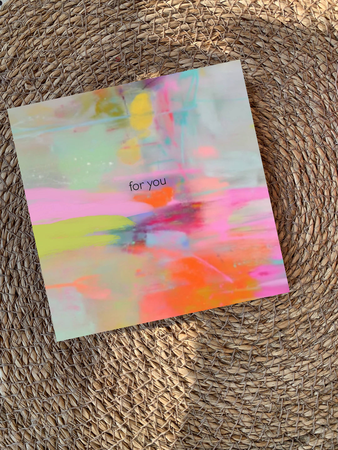 Postkarte * for you * quadratisch 