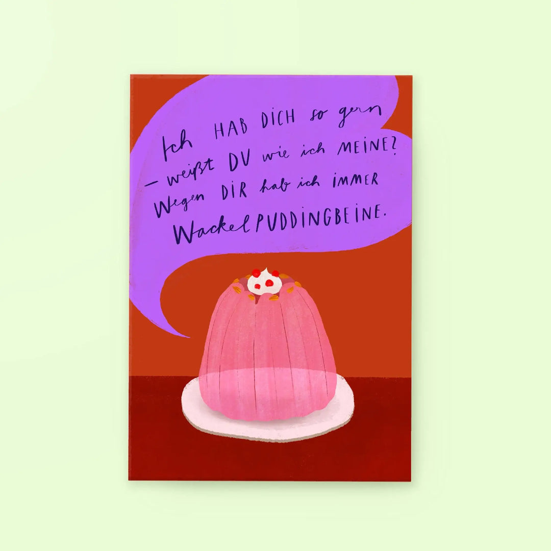 Postkarte »Wackelpuddingbeine«