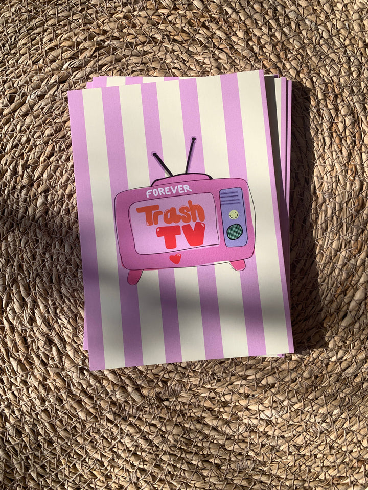 Postkarte * Trash Tv forever  *