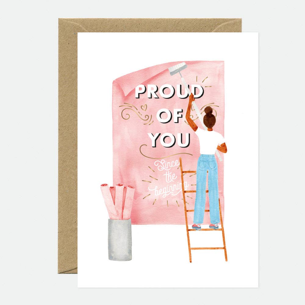 Proud of you - Supportive Greeting card - Gold foil