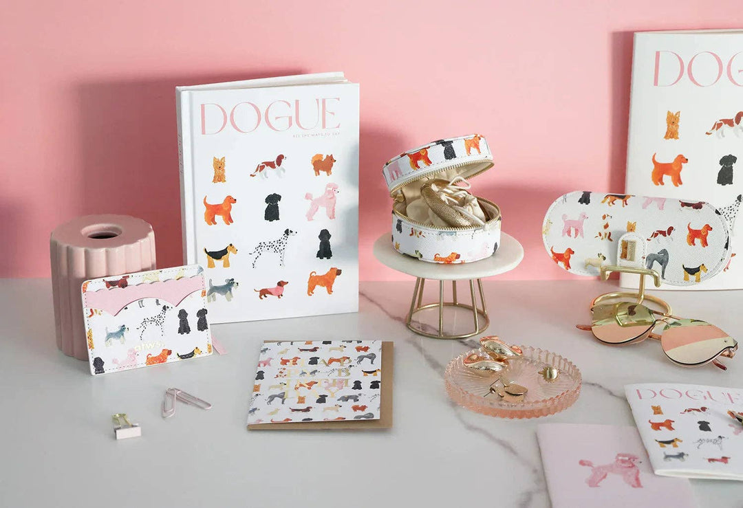 Birthday dogs pattern - Greeting card - Gold Foil