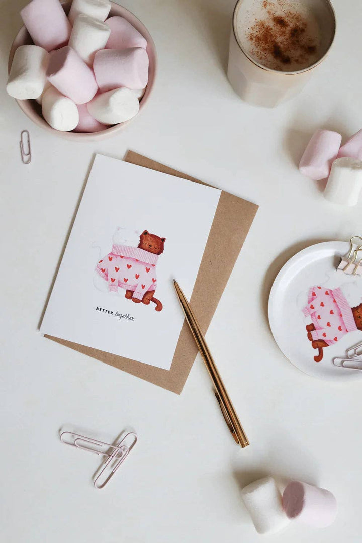 Better together cats - Greeting card