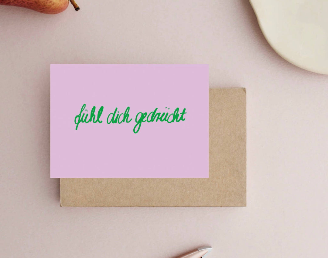Fühl dich gedrückt Postkarte