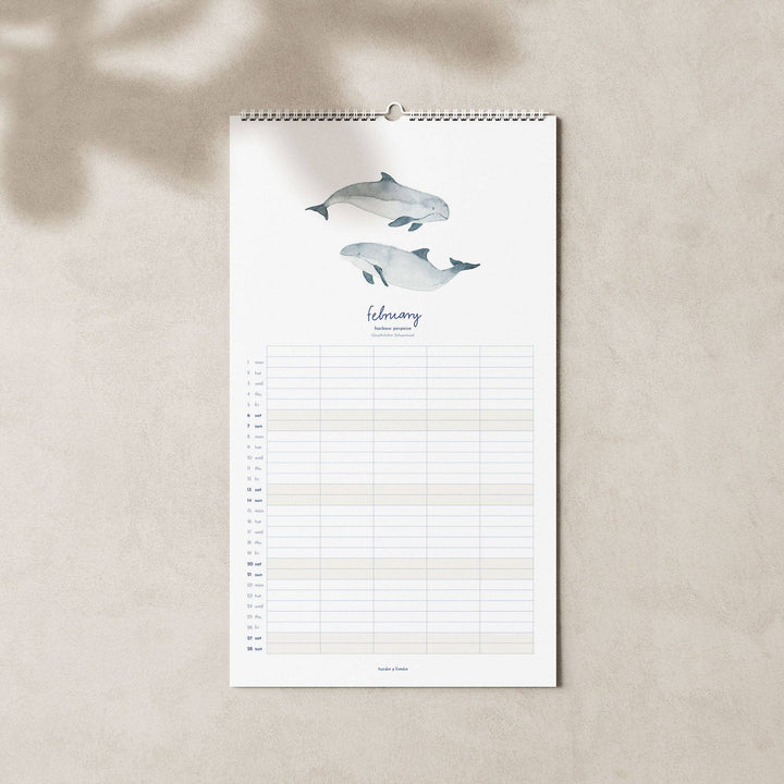 2027 Familienkalender Wale und Delfine