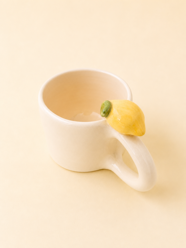 Limone Espresso mug lemon handle – Handmade in Spain 120ml