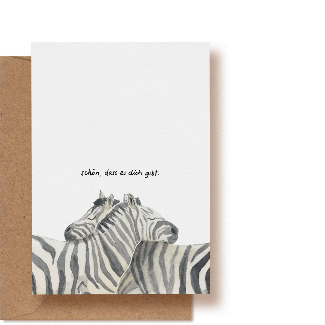 Zebra Love | Grußkarte
