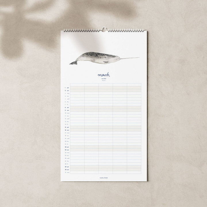 2027 Familienkalender Wale und Delfine