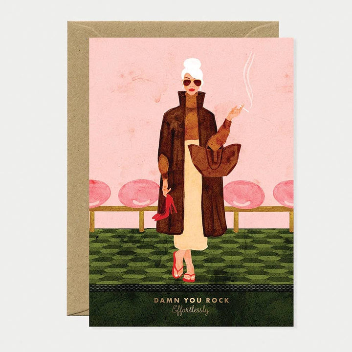 Damn you rock - Greeting card