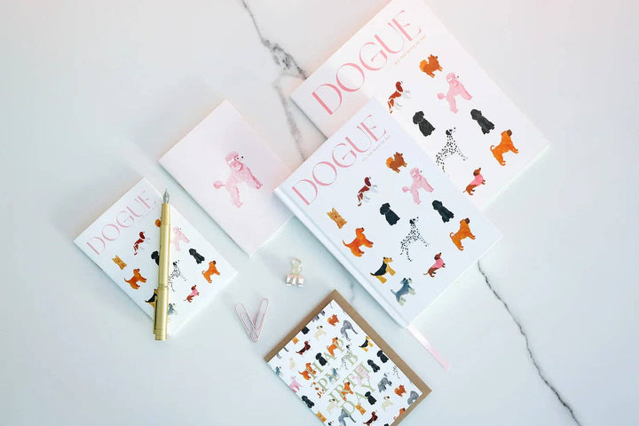 Birthday dogs pattern - Greeting card - Gold Foil