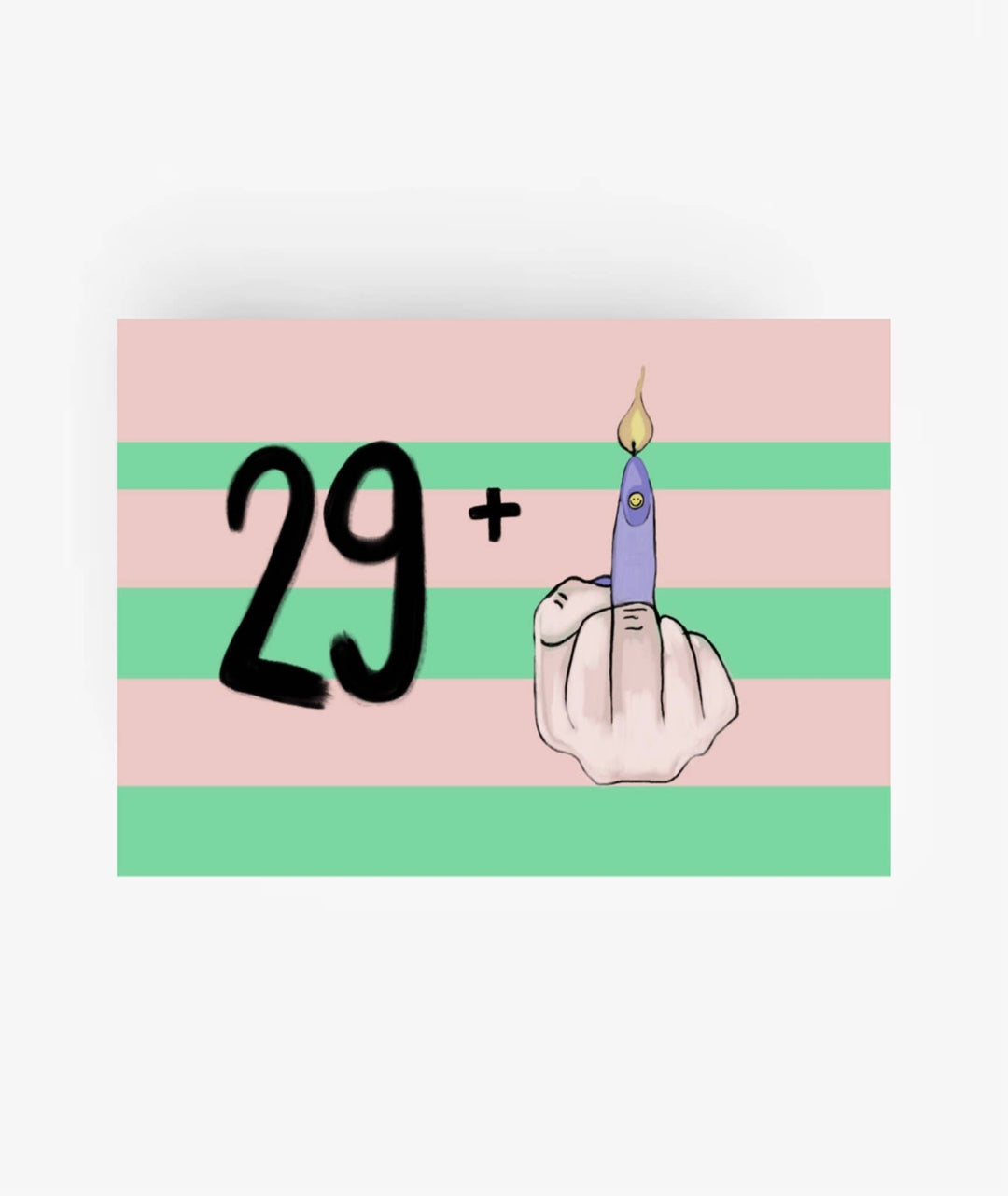 Postkarte * Happy Birthday 29 plus*