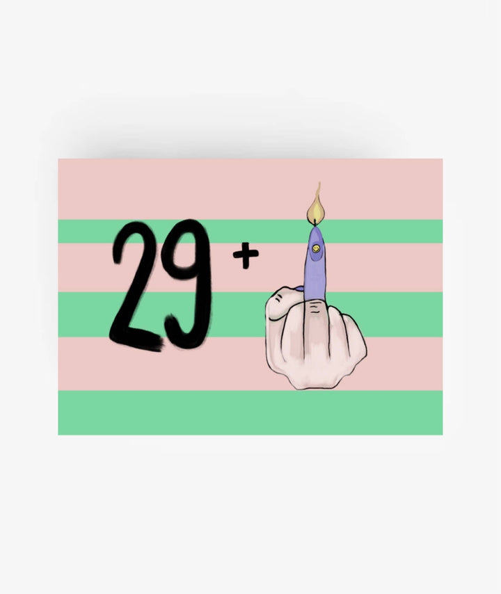 Postkarte * Happy Birthday 29 plus*