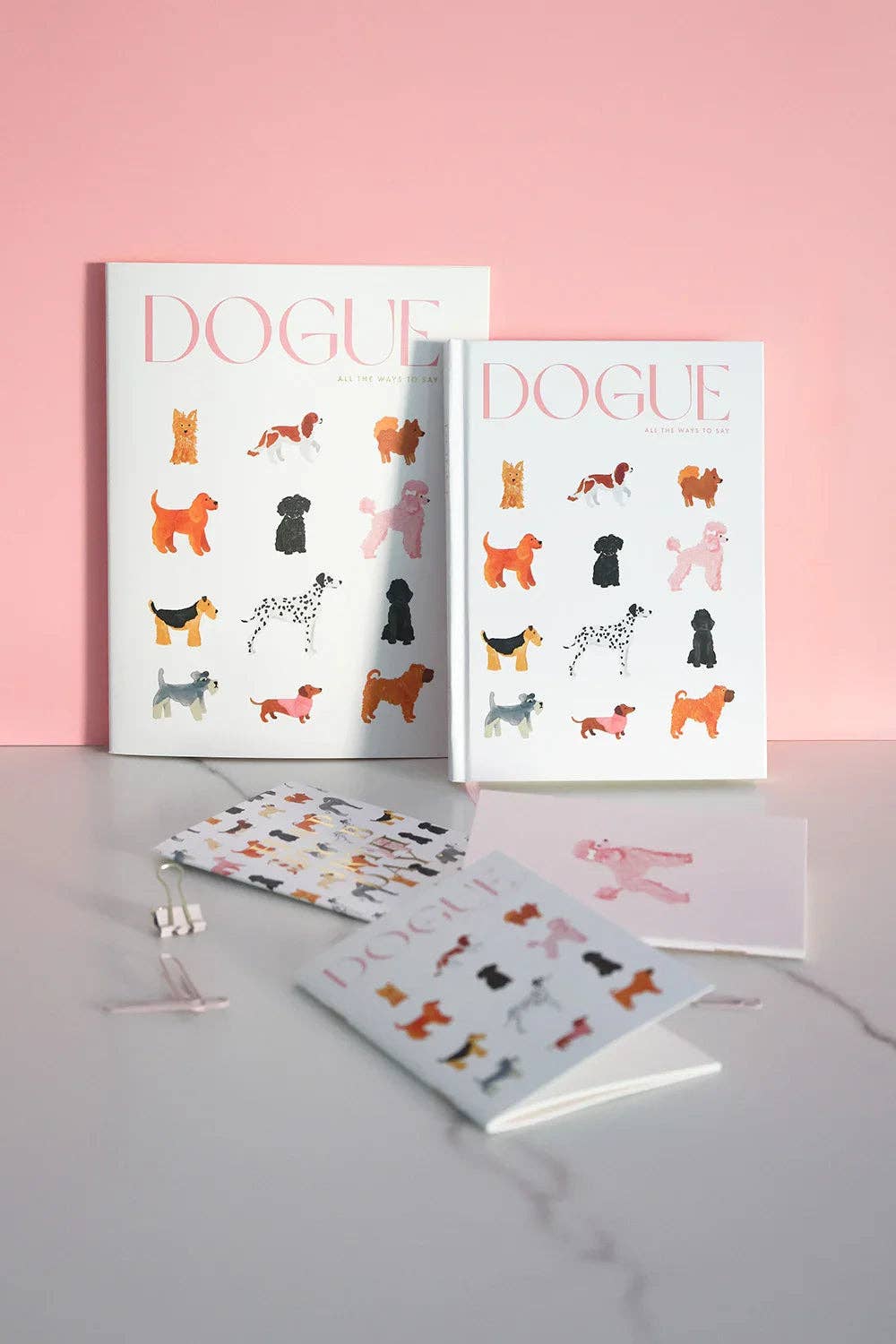 Birthday dogs pattern - Greeting card - Gold Foil