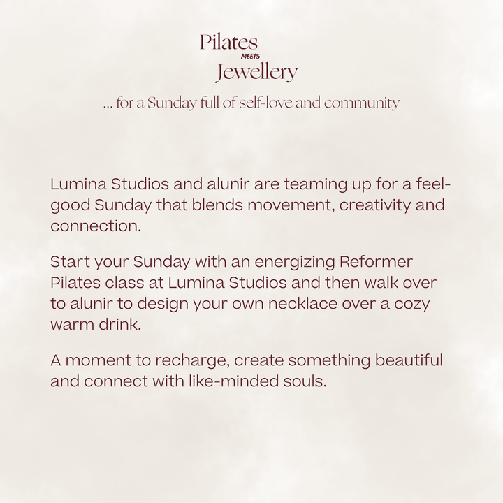 Community Event: Pilates & Jewellery – alunir × Lumina Studios