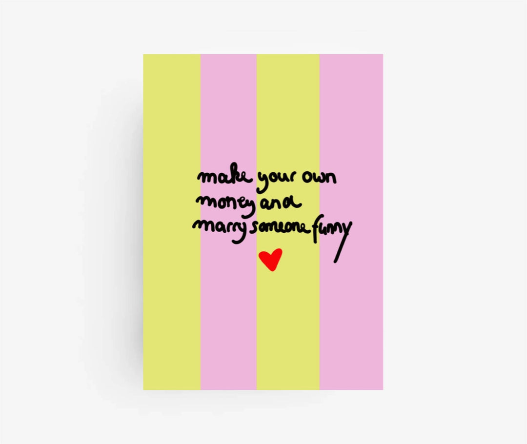 Postkarte • Marry someone funny •