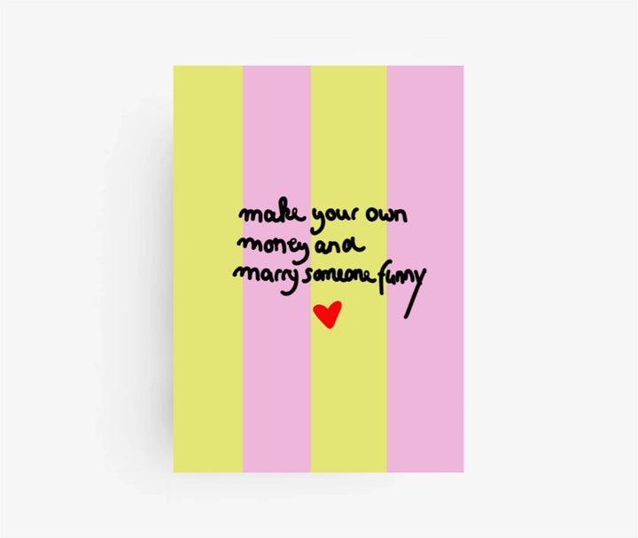Postkarte • Marry someone funny •