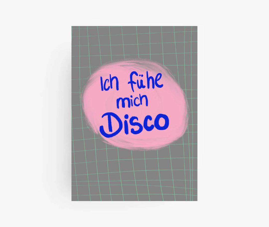 Ich fühl mich Disco Postkarte