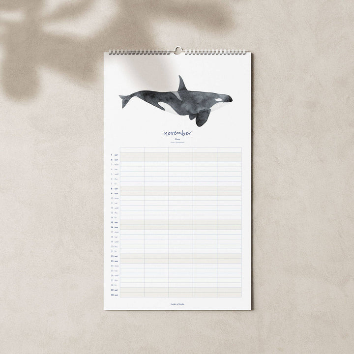 2027 Familienkalender Wale und Delfine