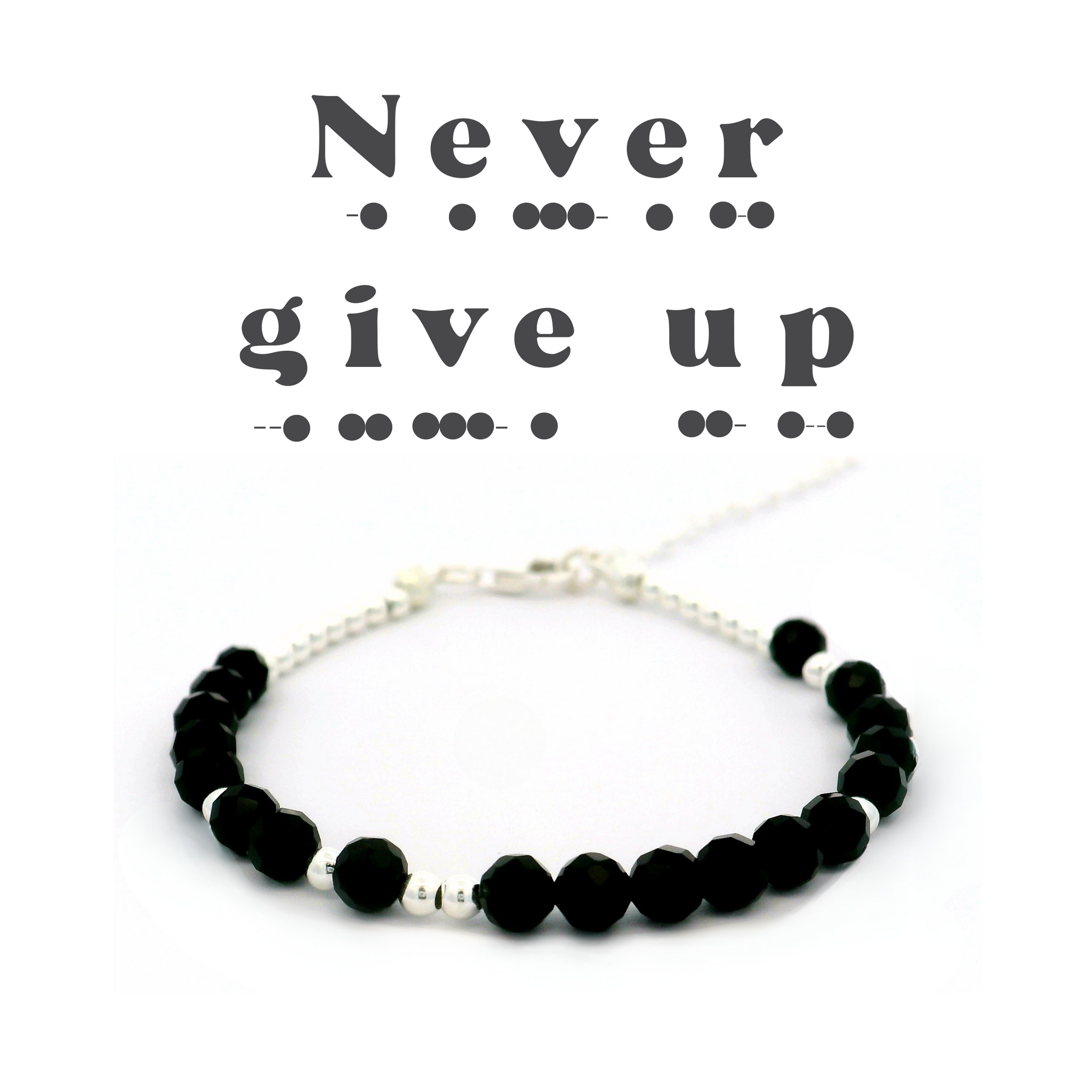 Armband Code Of "Never give up"
