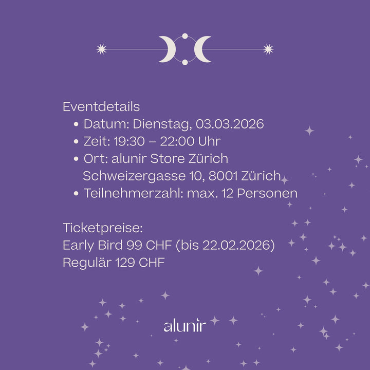 Community Event alunir Store Zürich - Your Moon x Your Magic 🌕