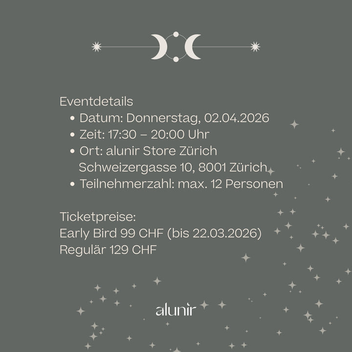 Community Event alunir Store Zürich - Your Moon x Your Magic 🌕