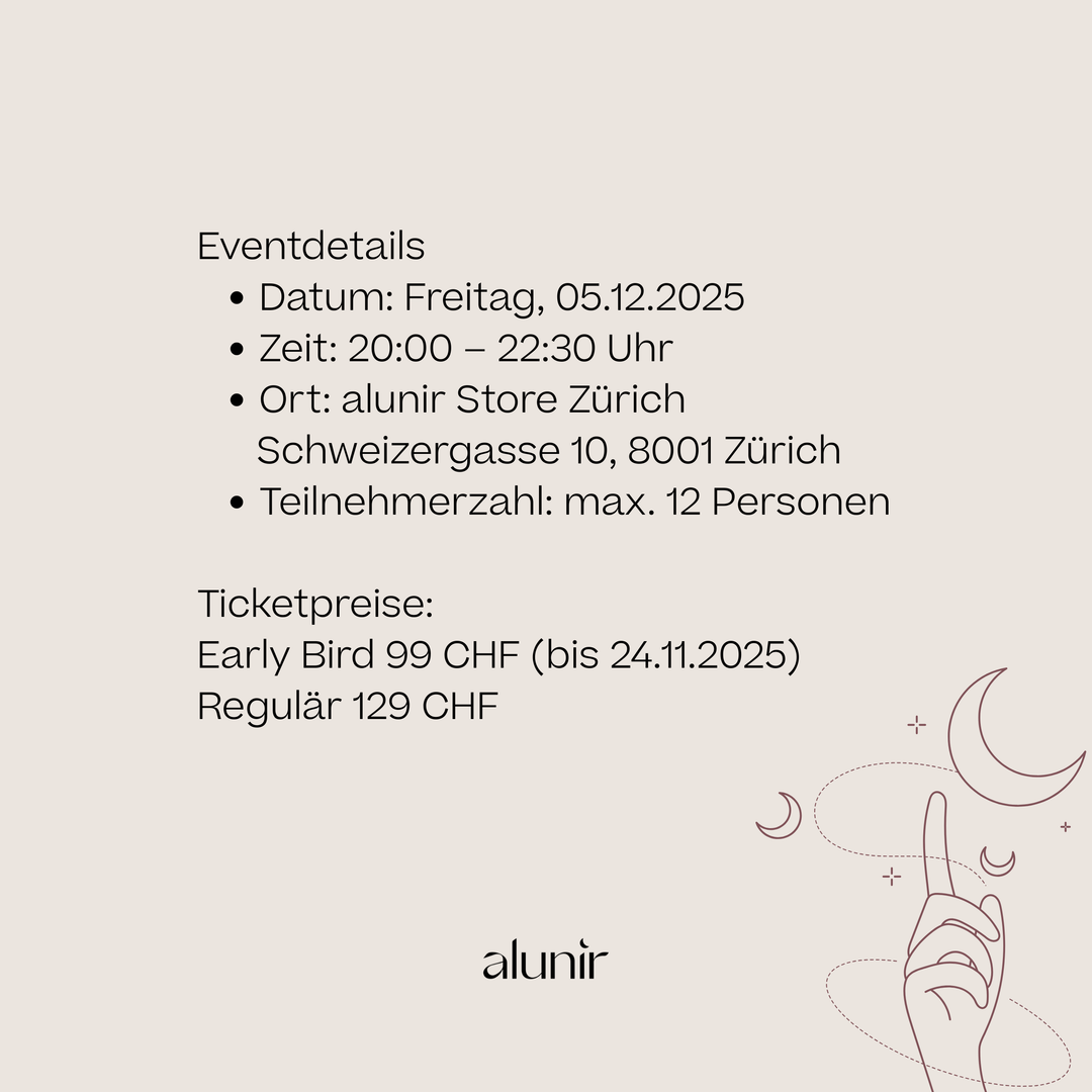 Community Event alunir Store Zürich - Your Moon x Your Magic 🌕