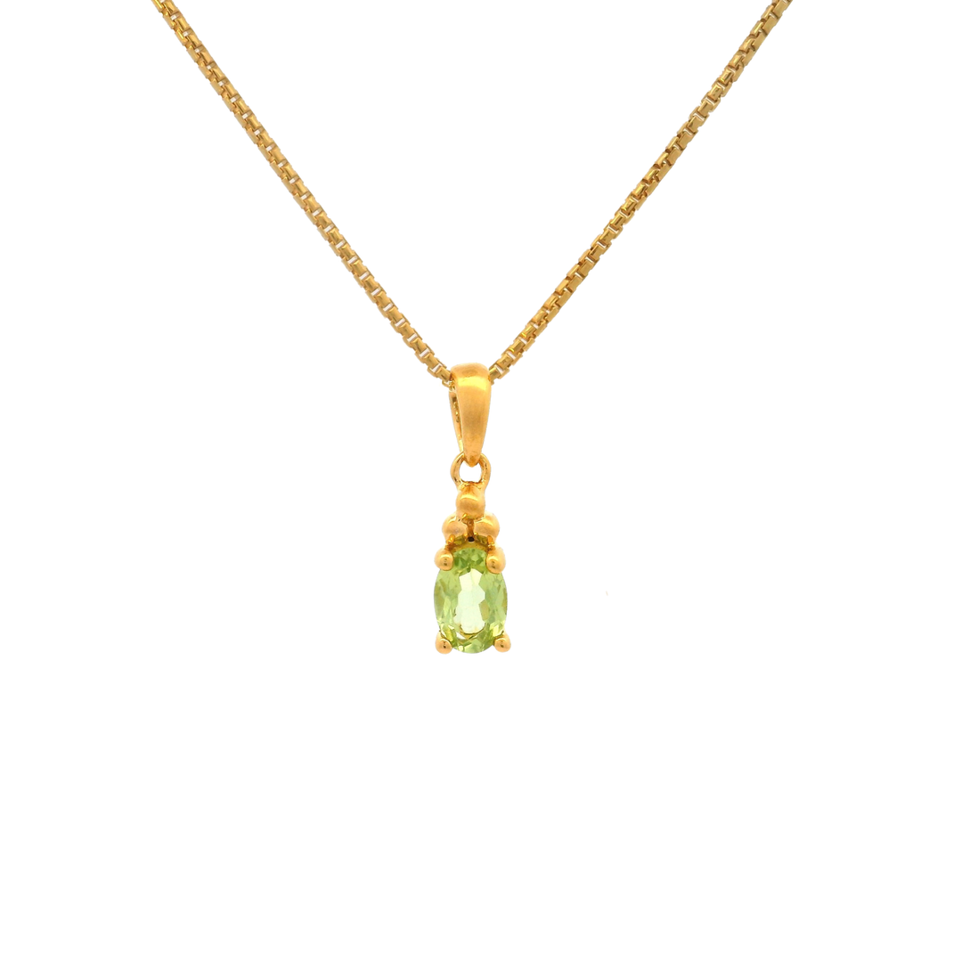 Collier Birthstone août – Péridot