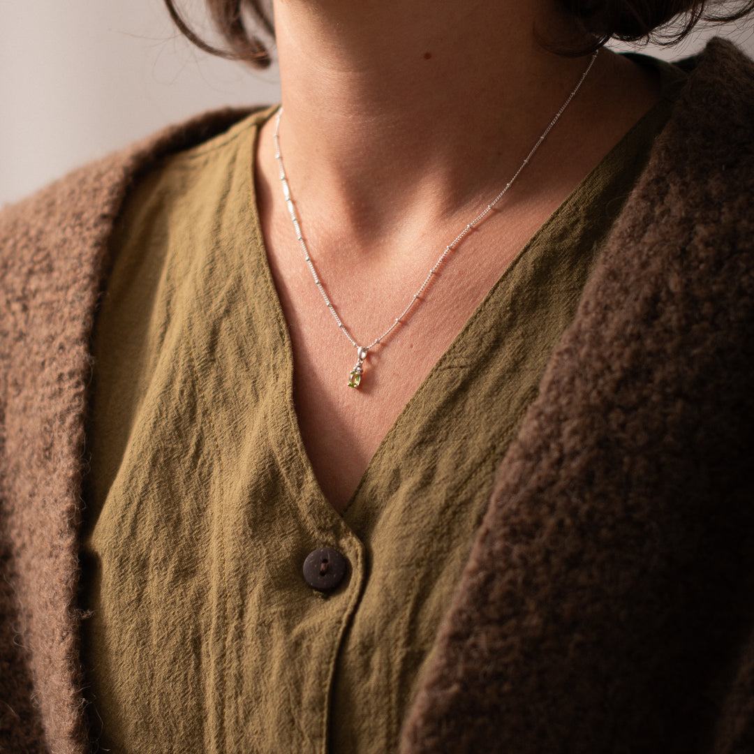 Collier Birthstone août – Péridot