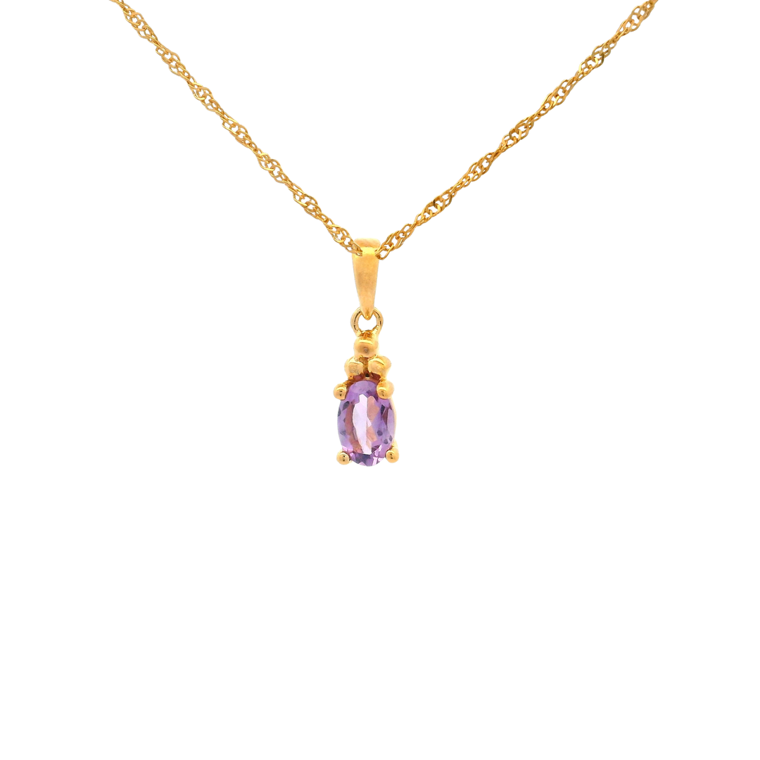 Halskette Birthstone Februar – Amethyst