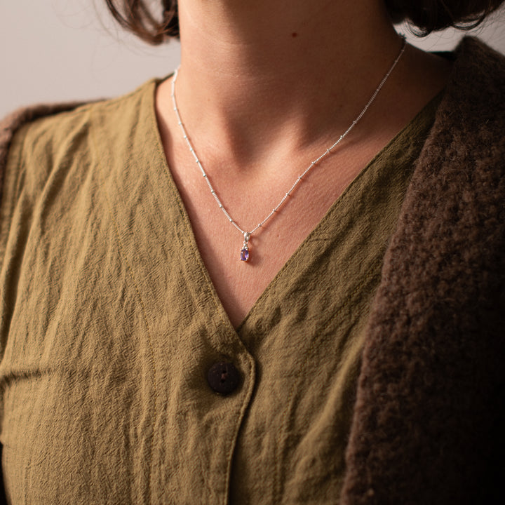 Halskette Birthstone Februar – Amethyst