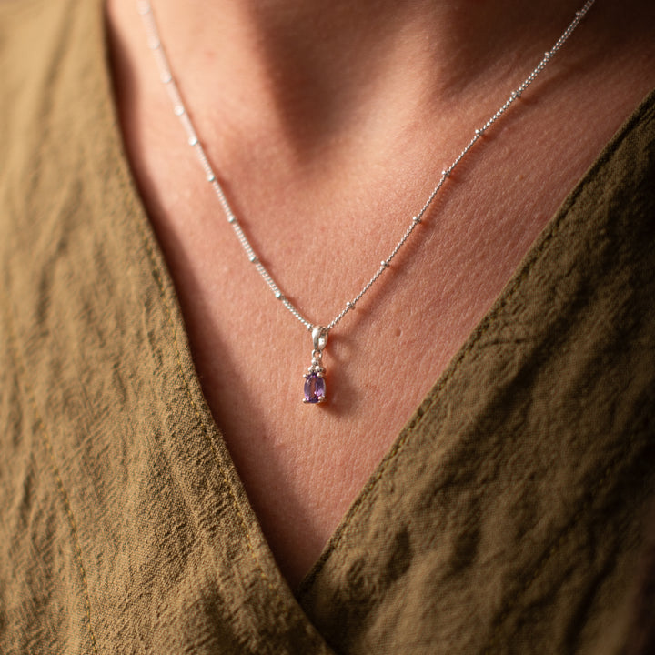 Halskette Birthstone Februar – Amethyst