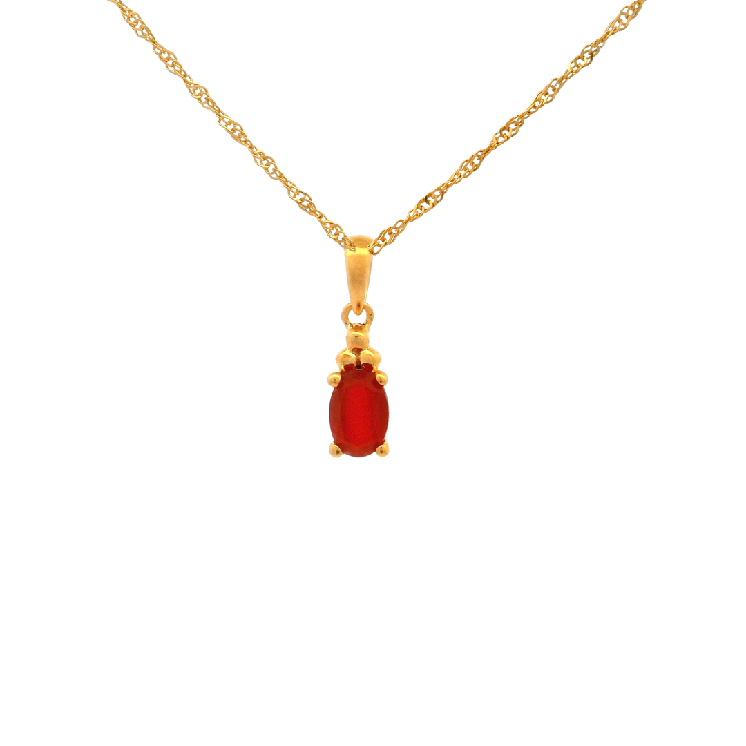 Halskette Birthstone Juli – Karneol
