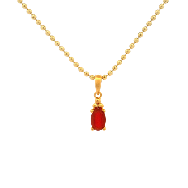 Halskette Birthstone Juli – Karneol
