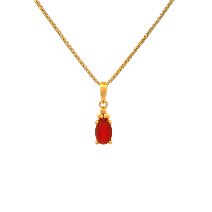 Halskette Birthstone Juli – Karneol