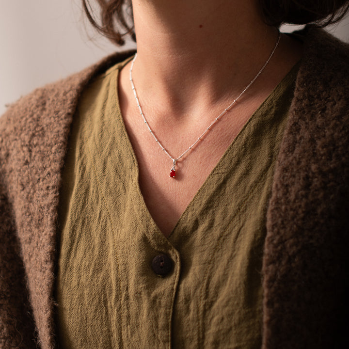 Halskette Birthstone Juli – Karneol