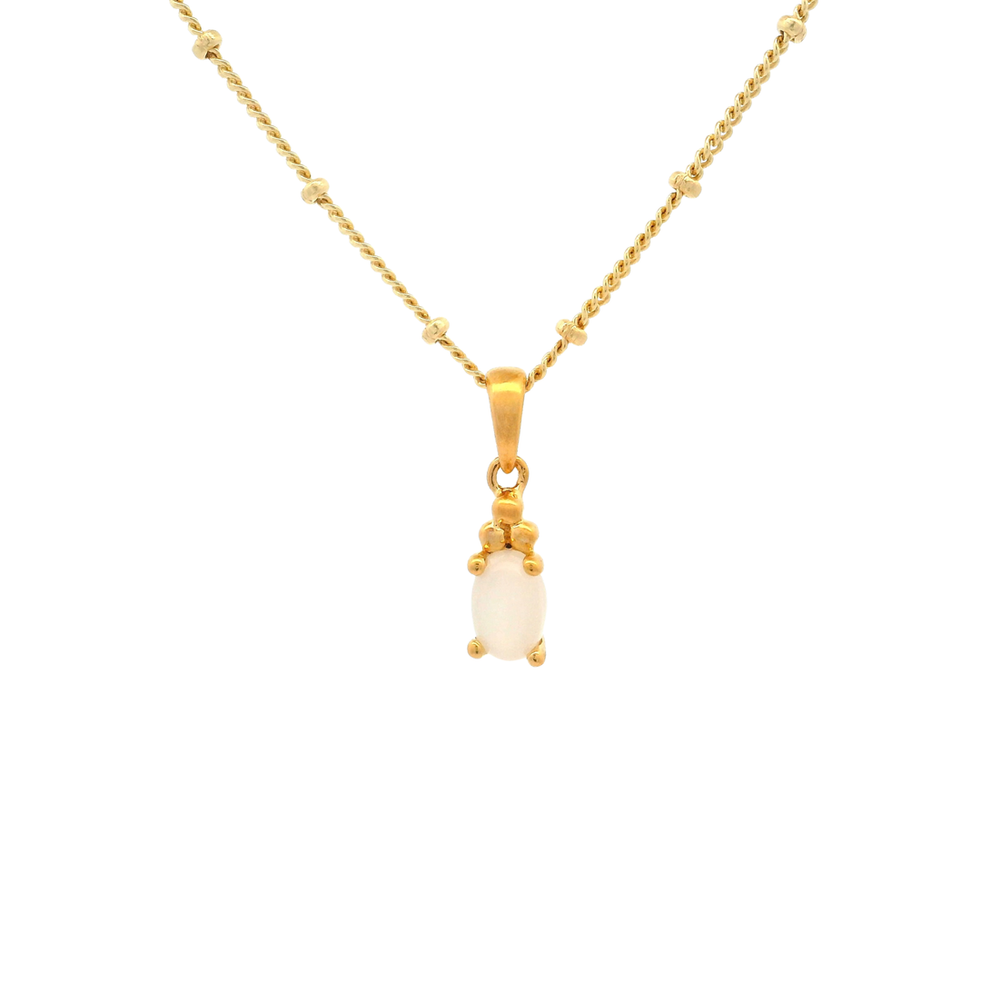 Halskette Birthstone Juni – Mondstein