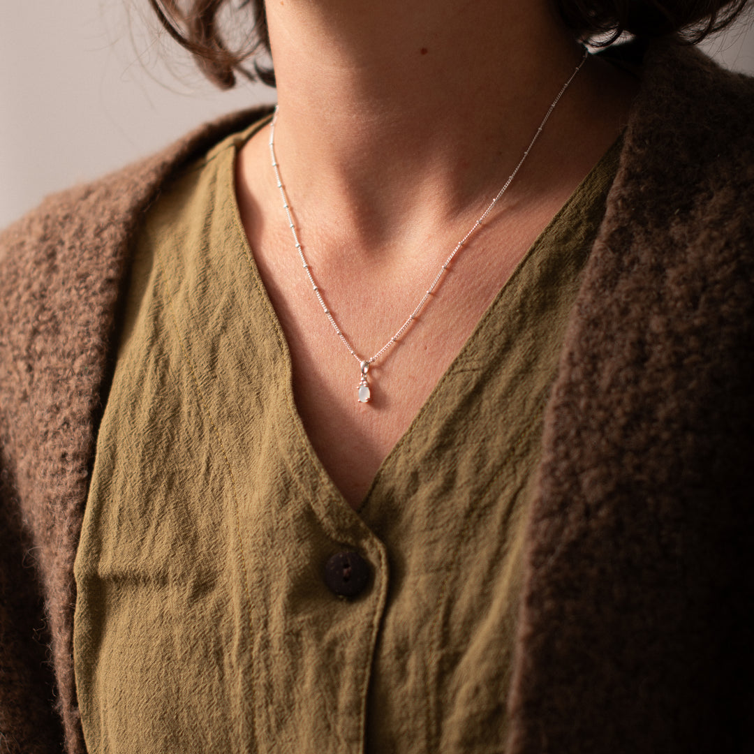Halskette Birthstone Juni – Mondstein