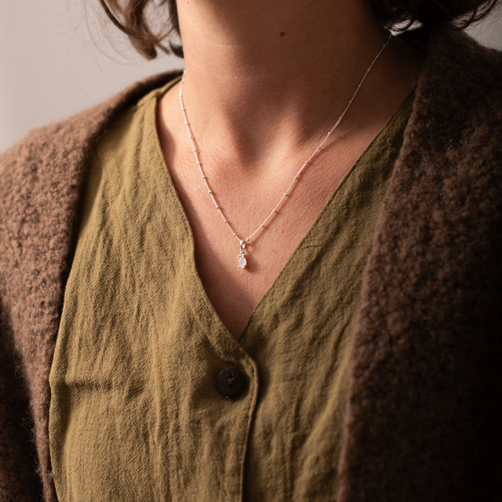Halskette Birthstone Juni – Mondstein