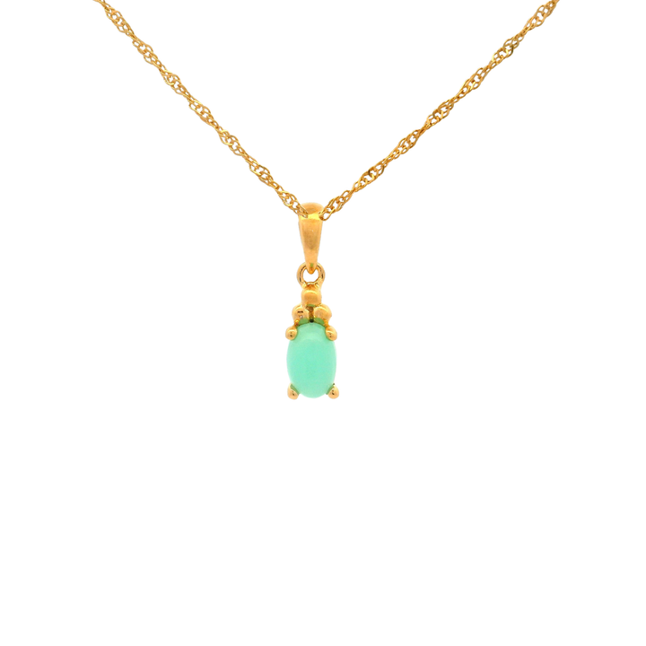 Halskette Birthstone Mai – Chrysopras