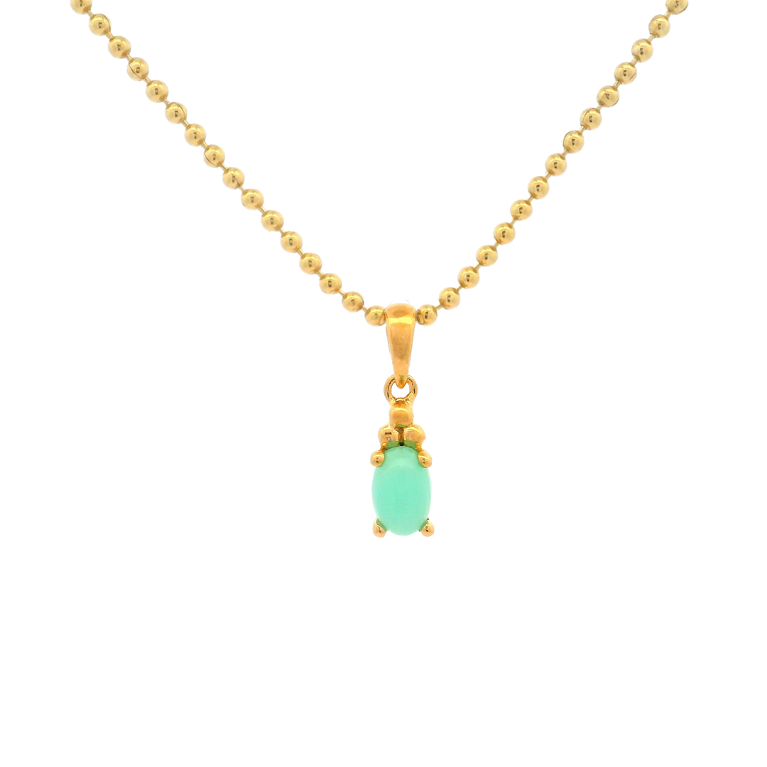 Halskette Birthstone Mai – Chrysopras
