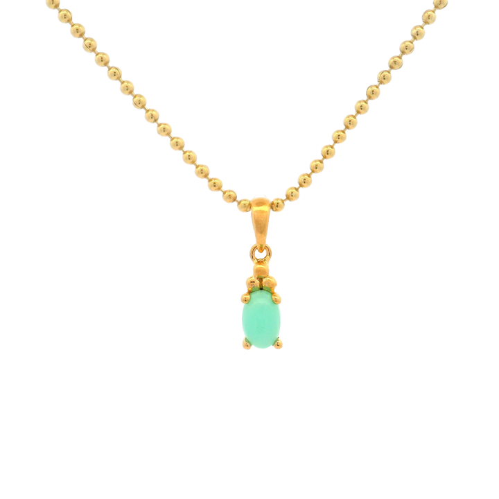 Halskette Birthstone Mai – Chrysopras