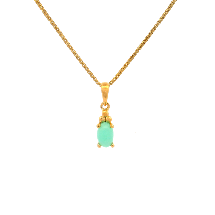 Halskette Birthstone Mai – Chrysopras