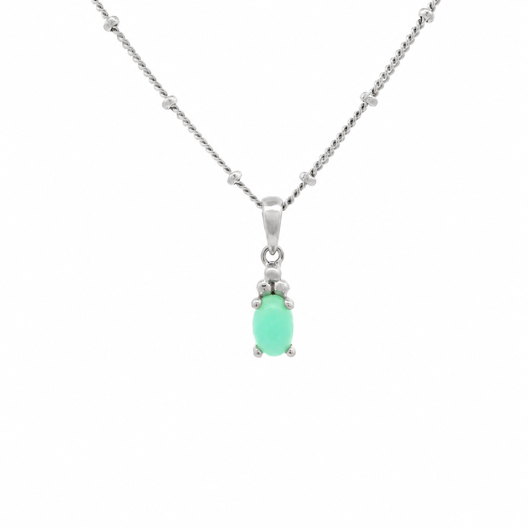 Halskette Birthstone Mai – Chrysopras