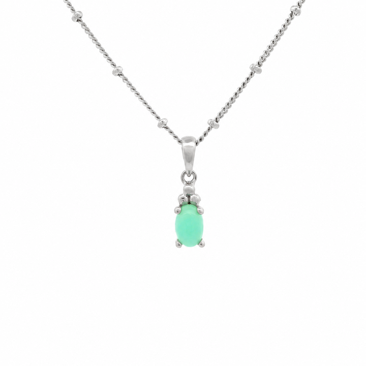 Halskette Birthstone Mai – Chrysopras