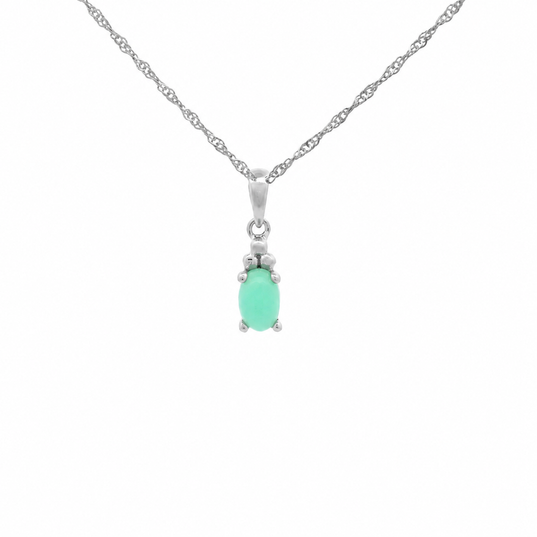 Halskette Birthstone Mai – Chrysopras