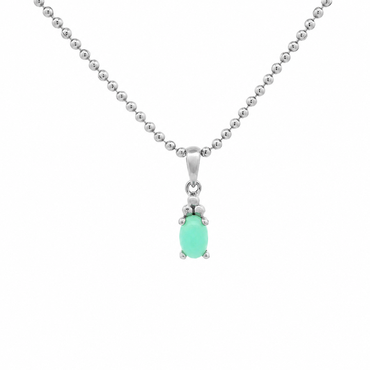 Halskette Birthstone Mai – Chrysopras