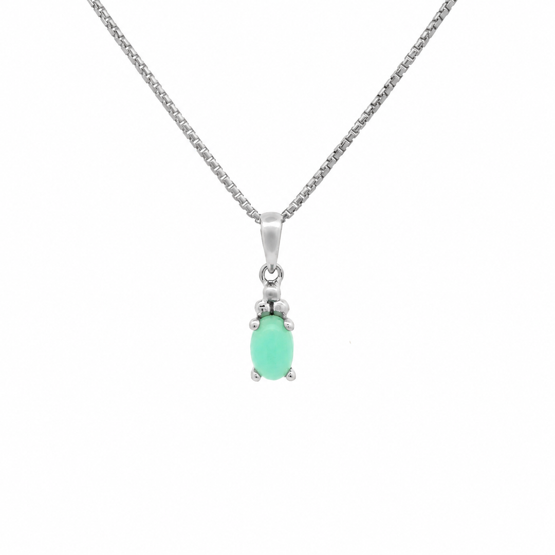 Halskette Birthstone Mai – Chrysopras