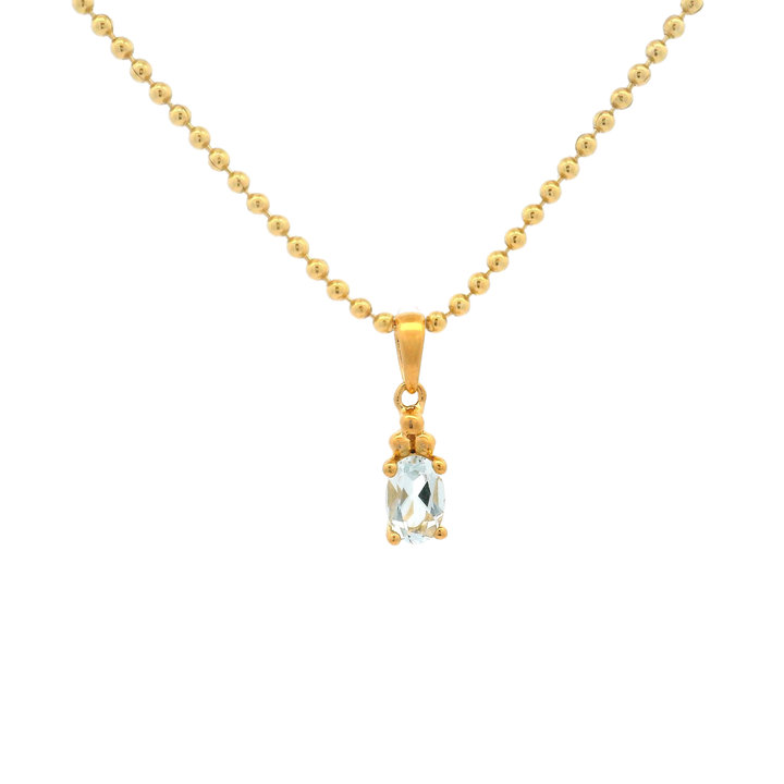 Halskette Birthstone März – Aquamarin