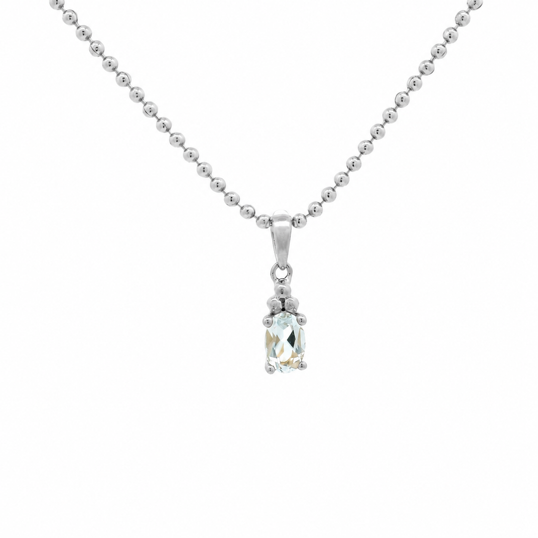 Halskette Birthstone März – Aquamarin