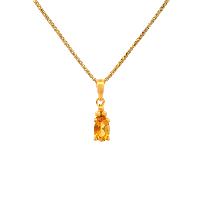 Halskette Birthstone November – Citrin